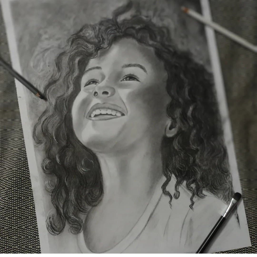 Charcoal painting